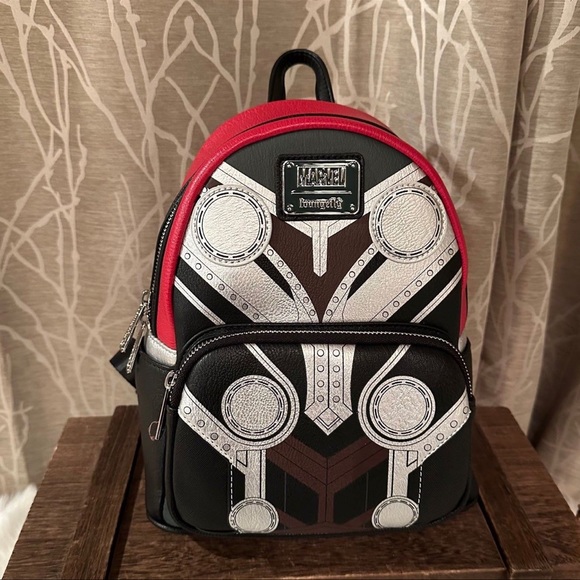 DISNEY DISNEYLAND MARVEL LOUNGEFLY BACKPACK LADY THOR NEW HTF - Picture 1 of 6